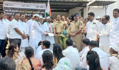 राष्ट्रवादी काँग्रेसने खेड पोलीस स्टेशन पर्यंत काढला मोर्चा ; शरद पवार यांच्या घरावरील झालेल्या हल्ल्याचा निषेध