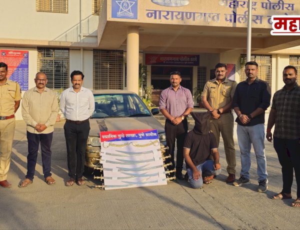 Narayangaon illegal swords seized | नारायणगाव येथे १२ बेकायदेशीर तलवारी जप्त; जुन्नरचा तरुण सालीम साजिद पठाण अटक