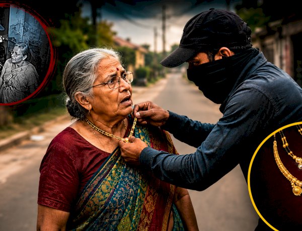 Crime Robbery | तंबाखूची पुडी मागण्याचा बहाणा; वृद्ध महिलेच्या गळ्यातील साडेतीन तोळ्यांचे दागिने लंपास