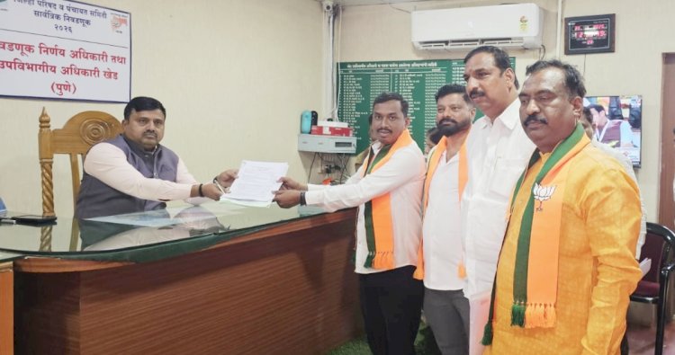 Khed zp election | रेटवडी पंचायत समिती गणातून भाजपा युवा मोर्चा तालुकाध्यक्ष गणेश गुंडाळ यांची उमेदवारी