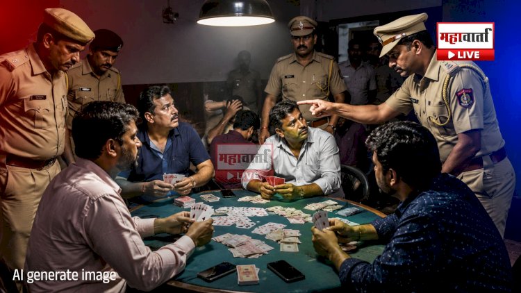 Pune gramin Police raid | खेड तालुक्यात दोन जुगार अड्ड्यांवर पोलिसांचा धडक छापा; दोन कारवाईत २६ जणांवर गुन्हे, ८.३० लाखांचा मुद्देमाल जप्त
